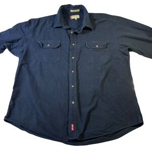 Levi's XXL Mens Button Up Shirt Long Sleeve Black Work Utility Flannel
